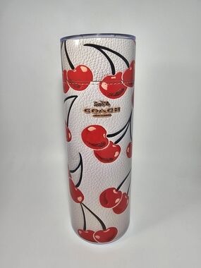 Coach White Cherry Print 20oz Tumbler